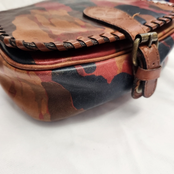 Patricia Nash Rosa Square Flap Saddle Parisian Cameo Leather Bag And Wallet - Picture 12 of 16